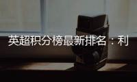 英超积分榜最新排名：利物浦再赢4场就夺冠 曼联进前5